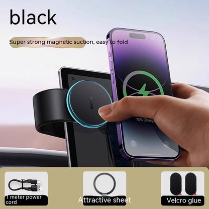 "Magnetic Car Phone Holder – 15W Wireless Charger Dash Mount"
